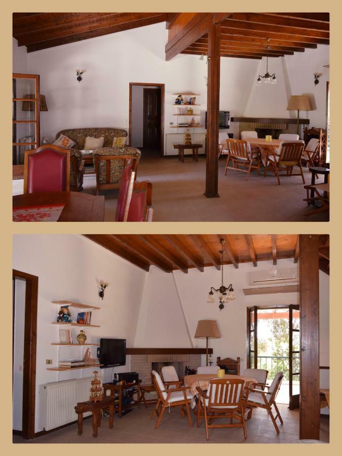Seaside Villa In Alikes, Chalkida Drosia  Bagian luar foto