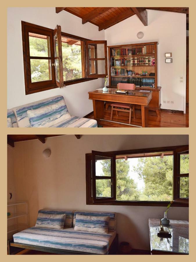 Seaside Villa In Alikes, Chalkida Drosia  Bagian luar foto